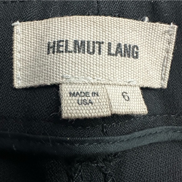 Helmut Lang Black Wool Wide Leg Trousers Pants - Picture 4 of 5